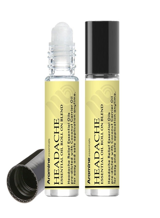 Aromine Headache Relief Essential Oil Roll On, Pre-Diluted 10ml (Pack of 2) - Image 1